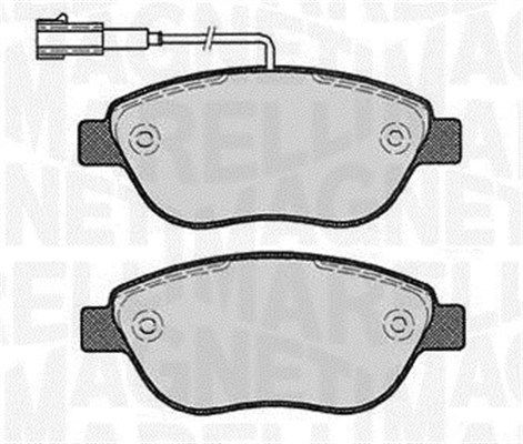 MAGNETI MARELLI Комплект тормозных колодок, дисковый тормоз 363916060221